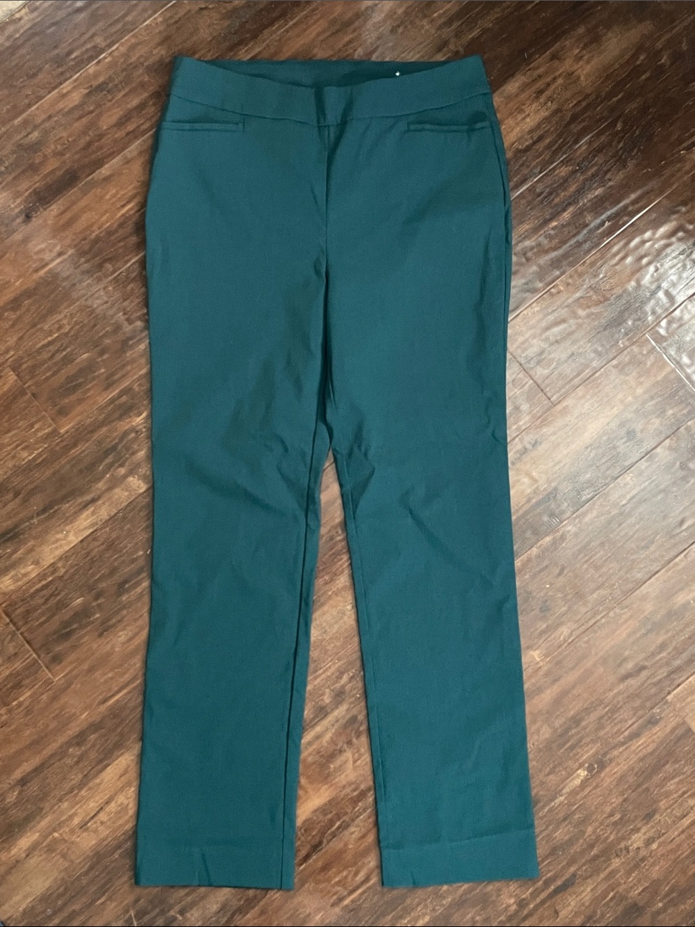 Chico's Teal Straight-Leg Trousers